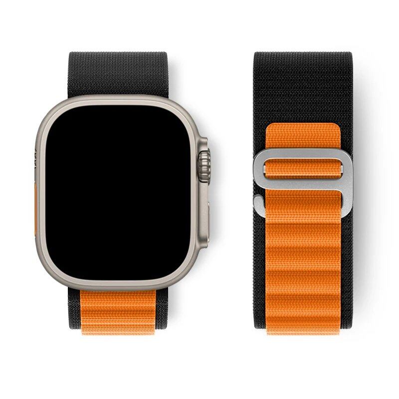 Apple Watch Ultra用アルパインループストラップ 49mm 45mm 46mm 44mm 41mm 42mm 40mm対応 ナイロンブレスレット シリーズ10/9/8/7/SE/6/5/4/3対応 サイズ: 並行輸入品