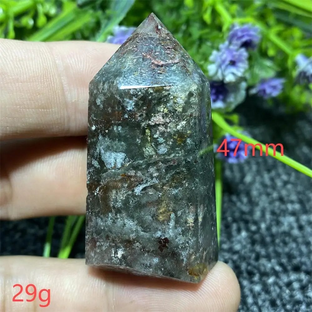 Natural Ghost Phantom Quartz Crystal Hexagonal Tower Obelisk, Spiritual Meditation, Reiki, Gift Stone, Home Decor, Parallel Import