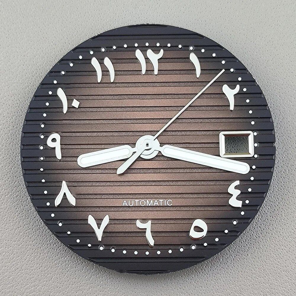 30.5mm Nautilus Arabic Dial (Non-Luminous) for NH35 Movement, Watch Parts, Repair, Color: Parallel Import