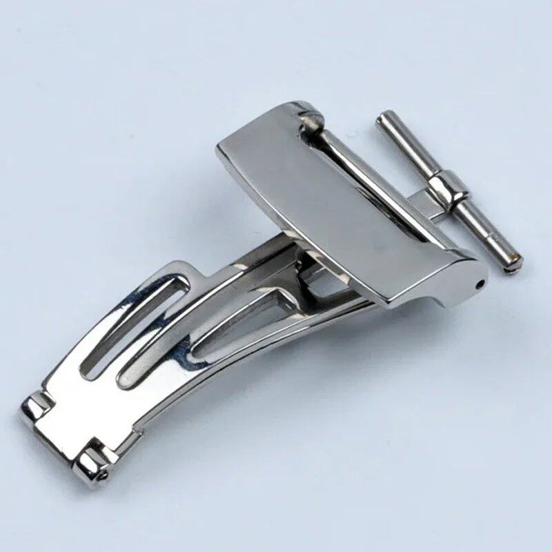 18mm Rubber/Leather Watch Band with Stainless Steel Folding Buckle (Butterfly Buckle) for GA2100/5400/15500/26331. Size: No Logo; Band Color: Black; Band Width: 18mm. Parallel Import.
