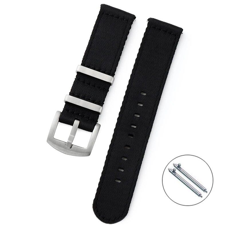 20mm/22mm Nylon Watch Strap, Premium Smooth Soft Nylon Sport Replacement Band, Quick Release, Universal Canvas Bracelet, Band Color: Amm, Parallel Import