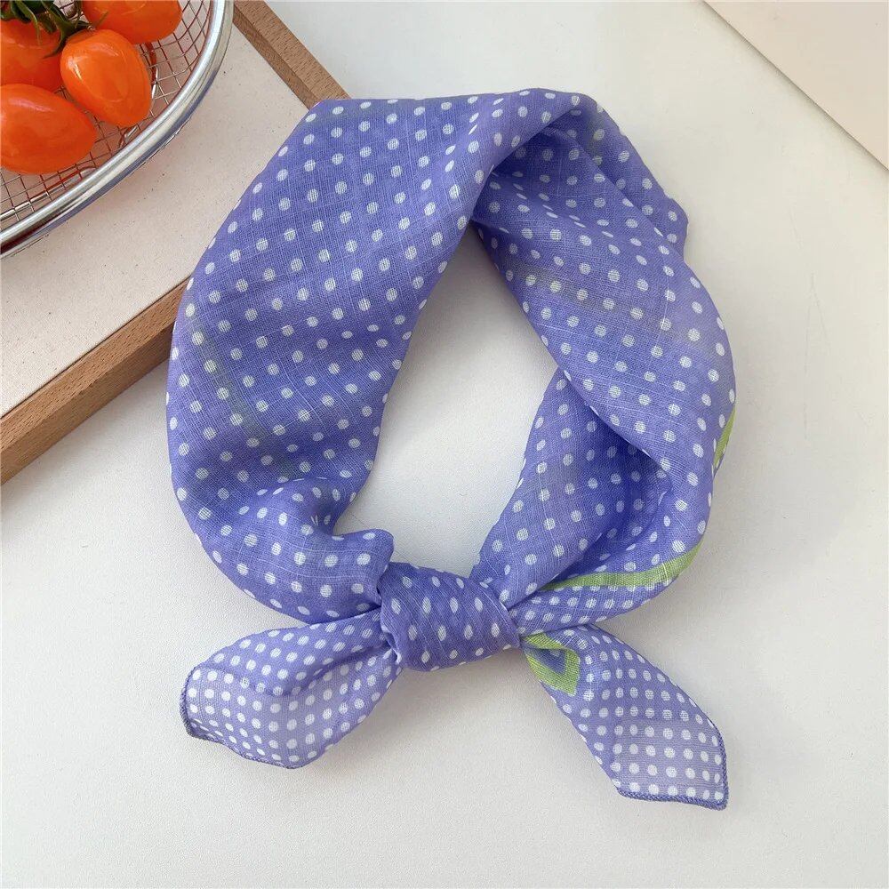 Women's Fashion Bandana Cotton Headscarf Small Hijab Floral Print Handkerchief Hair Scarf Headband Neck Scarf Size: One Size Fits Most; Parallel Import
