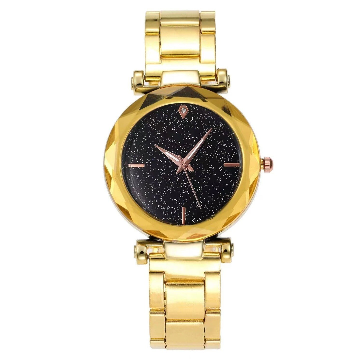 High-quality, fashionable, casual women's waterproof, luminous steel band sports watch for students and women. Parallel import.