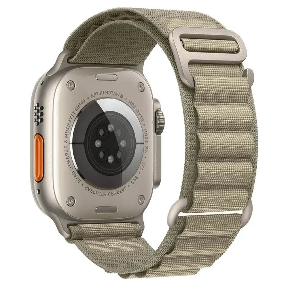 アップルウォッチ アルパインバンド ストラップ 49mm 45mm 44mm 40mm 41mm 42mm ナイロン ベルト iWatch シリーズ9 8 SE 4 3 7 6 5対応 サイズ: 並行輸入品