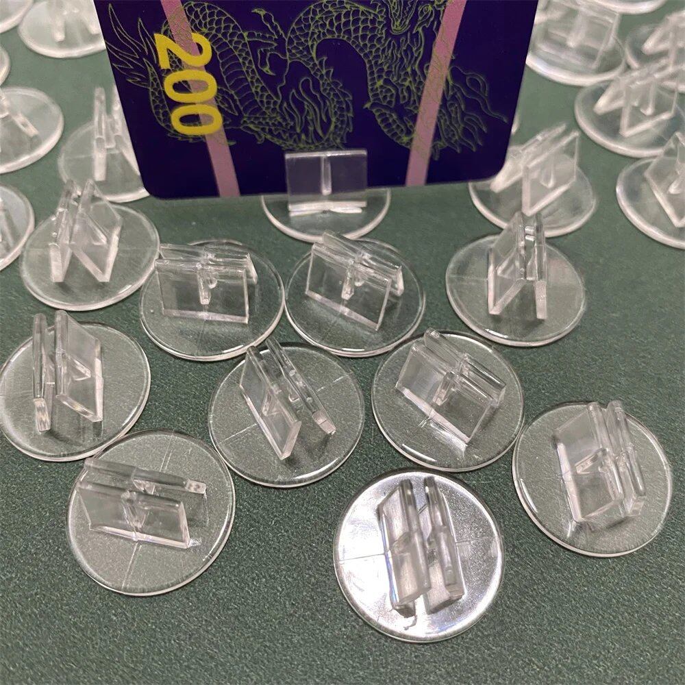 Set of 10/20/50 Clear Plastic Stands for 1-1.5mm Cardstock, Card Game Card Holders, Game Card Stands, Parallel Import