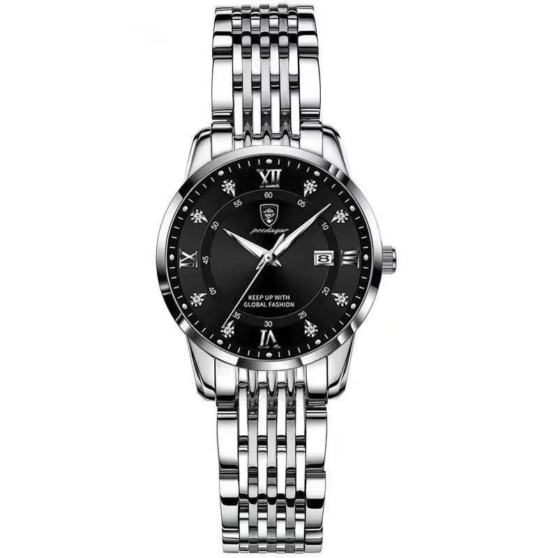 POEDAGAR Ultra-Thin Women's Watch, Rose Gold, Luxury Brand, Steel Strap, Small Dial, Waterproof, Luminous, Parallel Import