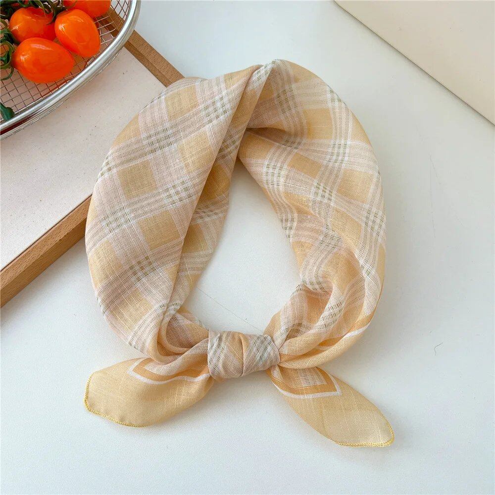 Women's Fashion Bandana Cotton Headscarf Small Hijab Floral Print Handkerchief Hair Scarf Headband Neck Scarf Size: One Size Fits Most; Parallel Import