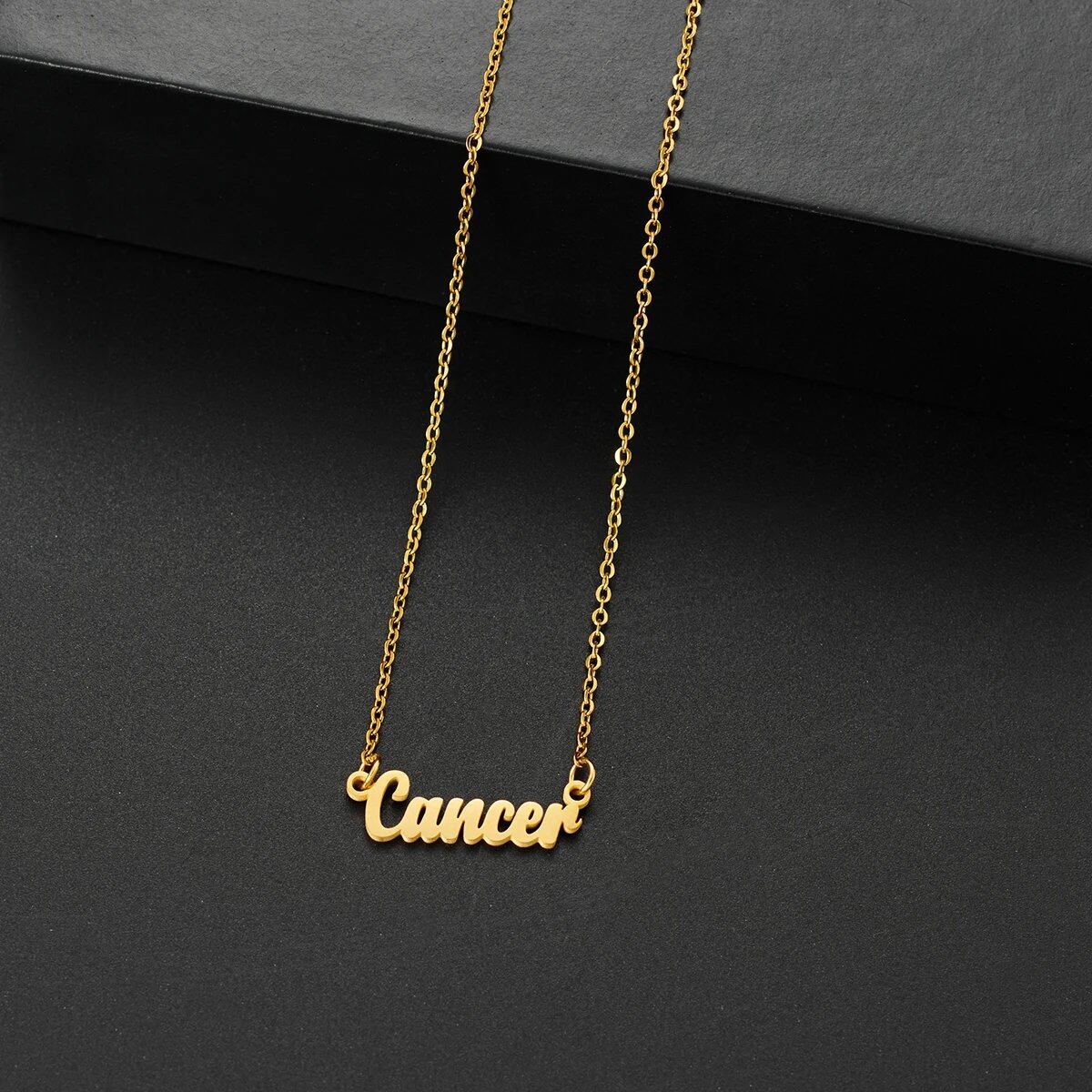 Silver-colored stainless steel star and constellation chain necklace for women, constellation pendant, birthday gift, 45cm long; metal color, parallel import