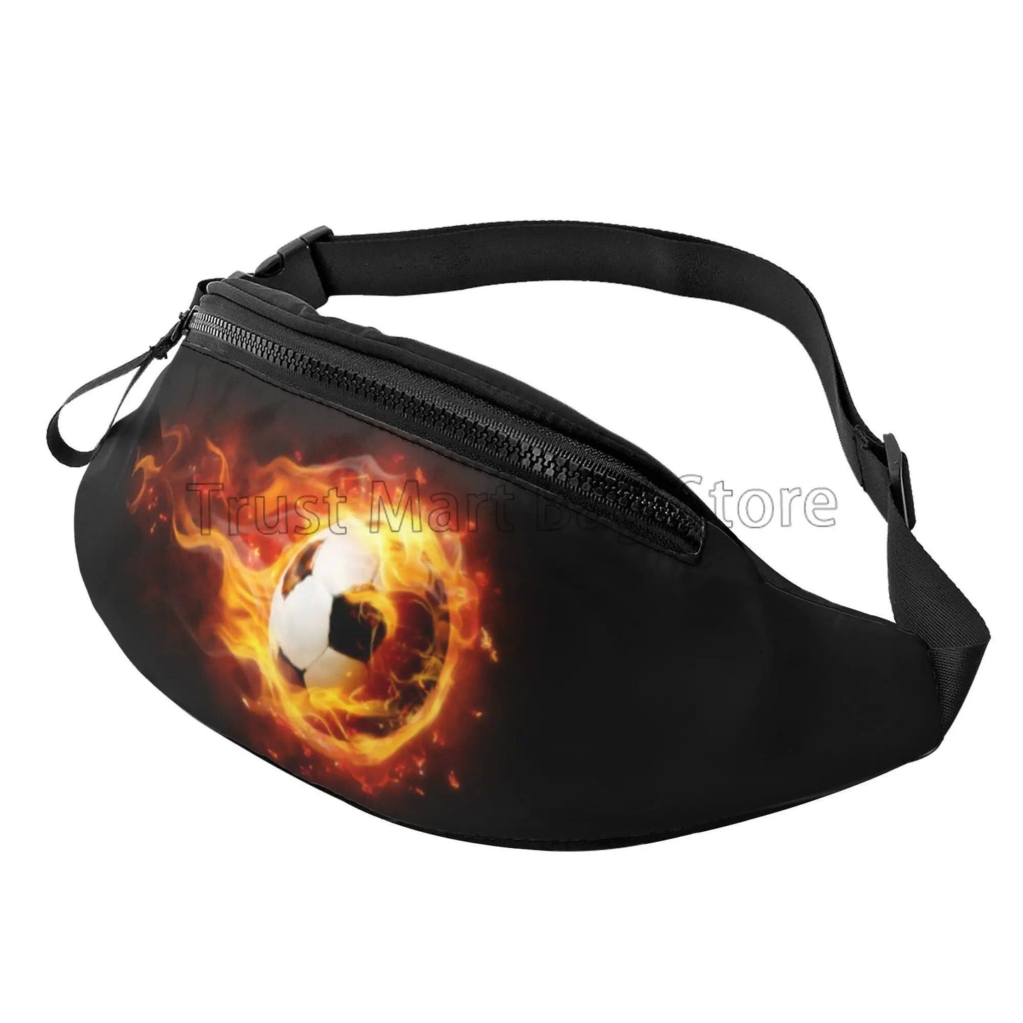 Soccer Ball Design Fanny Pack, Unisex, Casual Waist Bag for Running, Hiking, Travel, Walking, Sports, and Fishing. Color: Imported.