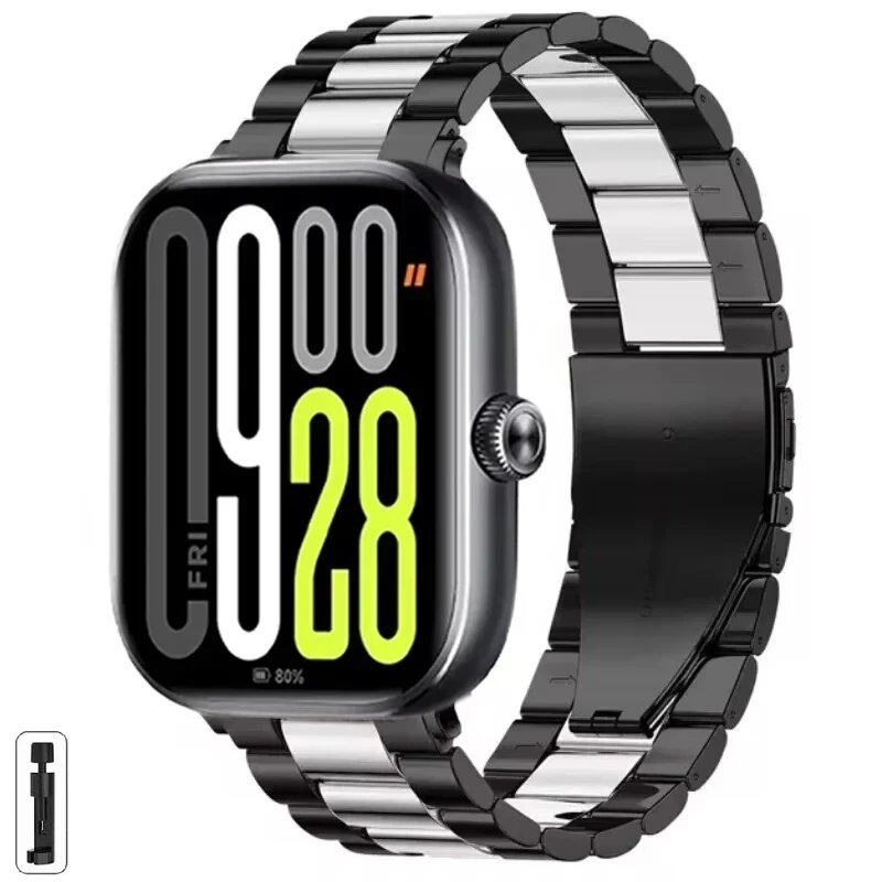 Adjustable Stainless Steel Metal Strap for Redmi Watch 5/Redmi Watch 4, Xiaomi Mi Band 9 Pro/Mi Band 8 Pro, Parallel Import