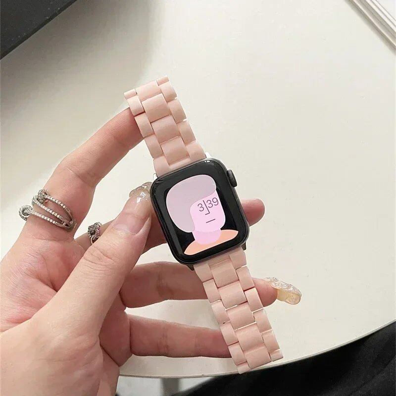 アップルウォッチ 41 45 44 40 49mm用 ニューレインボーカラー レジンストラップ - マカロン風 ガールズ ウォッチバンド iWatch 9 8 7 6 5 4 3対応 バンドアクセサリー バンドカラー:mm 並行輸入品