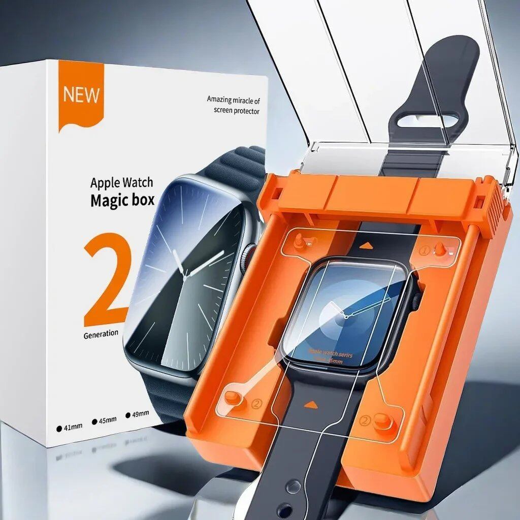 High-quality ceramic screen protector for Apple Watch Ultra 2/Series 10 (46mm/7/8/9/6/5/4/SE) (45mm/44mm/41mm/40mm) - Set of 2 (Imported)