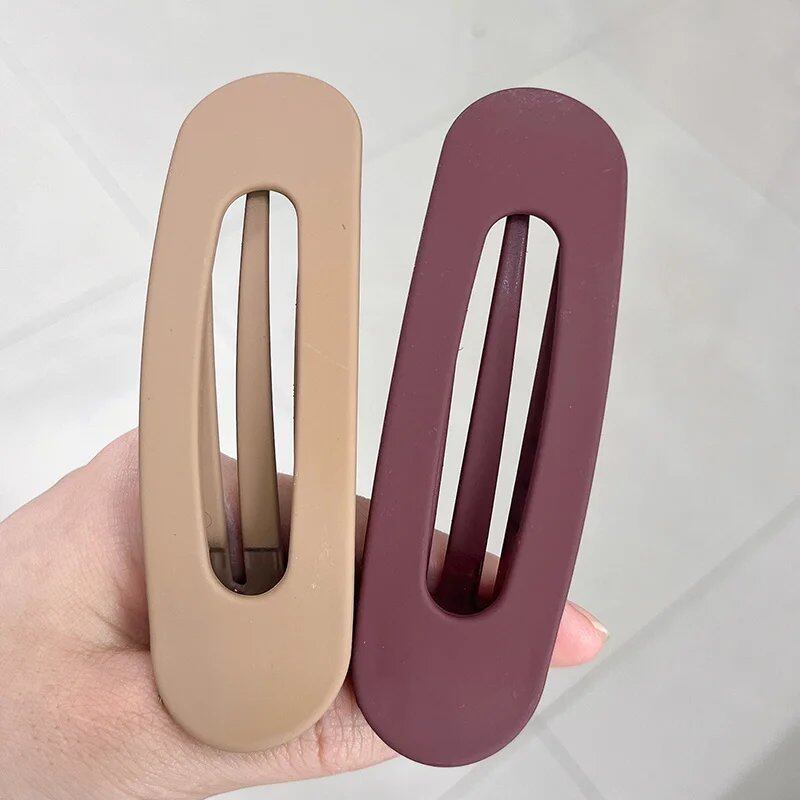 Set of 1, 2, or 3 Korean-Style Frosted Glass Hair Clips for Women, Large Matte Hairpins, Hair Grips, Bang Barrettes, Hair Accessories for Girls, Parallel Import