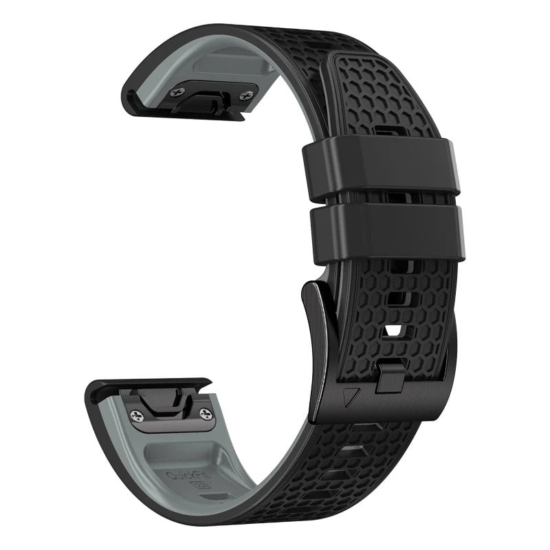 Compatible with Garmin Forerunner 965, 955, 945, 935 and Fenix 8, 7, 6, 5, 22mm and 26mm QuickFit Sport Silicone Wristbands, Band Color: mm, Parallel Import