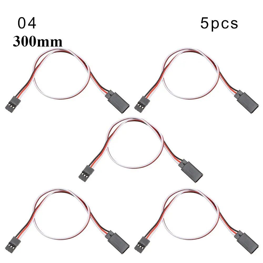 1/5-Piece Set, 100mm/150mm/200mm/300mm/500mm RC Servo Lead Cable Extension Cord, Y-Type Branch Extension Wire, JR Compatible, for RC Helicopters, Parallel Import