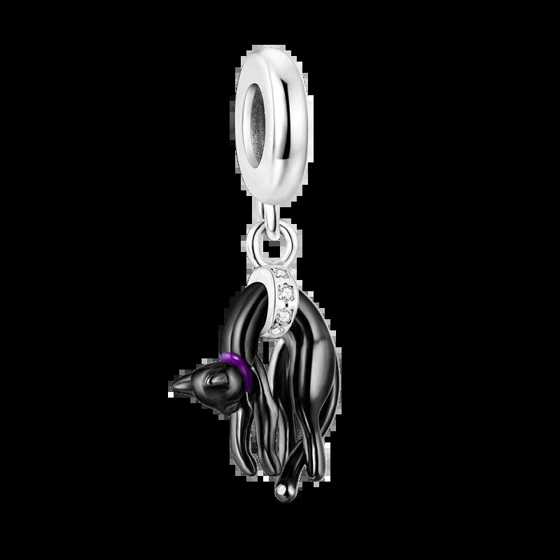 925 Sterling Silver Zodiac Lucky Charm Pendant, Custom Bracelet Charm Beads, Necklace, DIY Women's Jewelry, Gem Color, Parallel Import