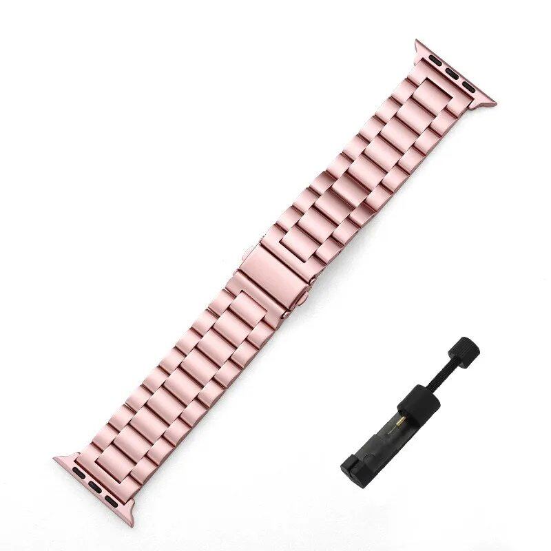 Stainless steel band for Apple Watch 45mm, Ultra, 49mm, 41mm, 40mm, 44mm. Metal bracelet for iWatch Series 9/10, 46mm, 42mm. Band color: mm. Parallel import.