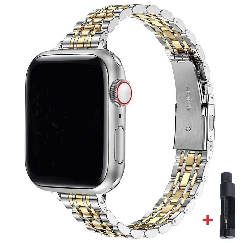 Apple Watch Ultra 2用ステンレススチールストラップ 49mm 42mm 44mm対応 メタルブレスレット iWatchシリーズ10 46mm 9/8/7/6/SE/5/4/3 45mm 41mm対応 バンドカラー:;発送元: 並行輸入品