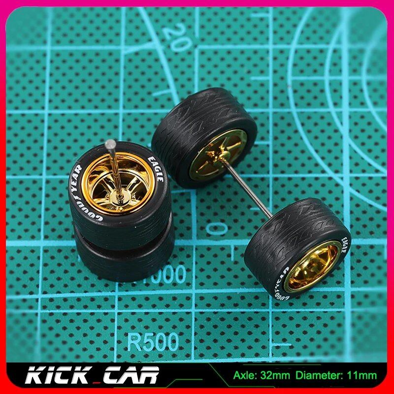 1/64 scale model car wheels with rubber tires, set of 4, ABS plastic, basic conversion parts for Hot Wheels, Tomica, and Mini GT. Color: WTS. Ships from: Parallel import.