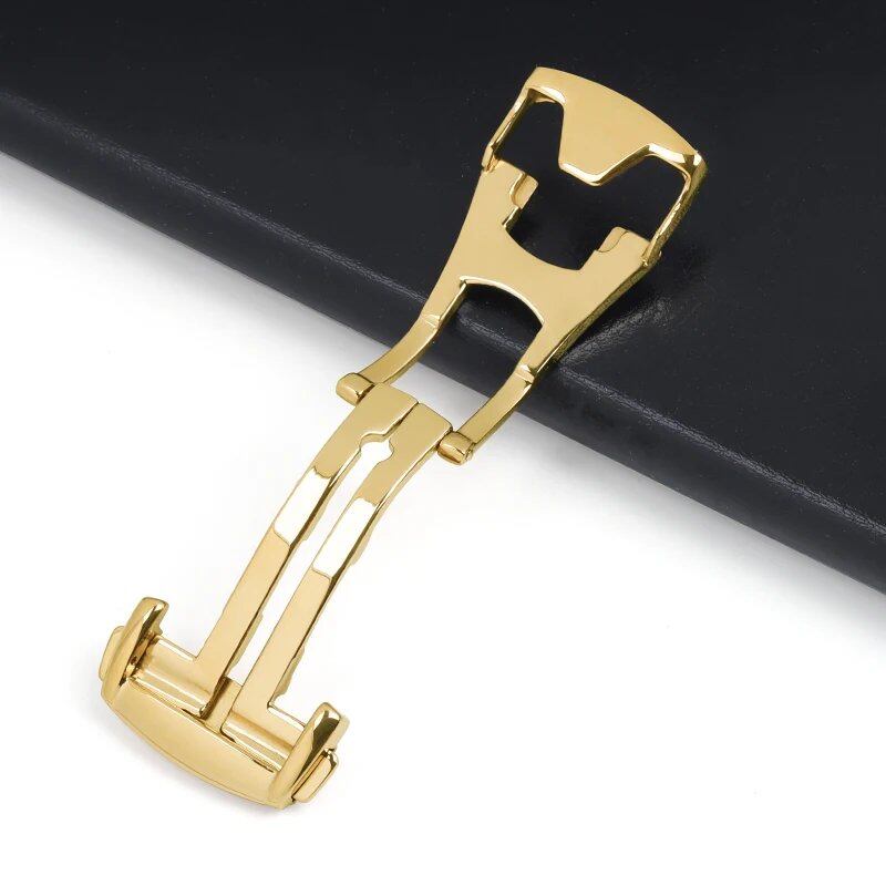 16mm, 18mm, 20mm Stainless Steel Watch Buckle - Leather/Rubber Watch Band for Omega, Deployment Clasp, Butterfly Button, Accessories, Size: Unbranded; Band Color: mm, Parallel Import