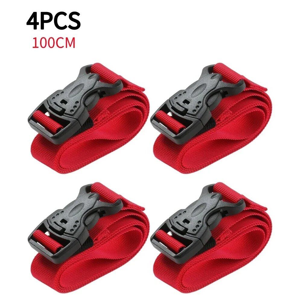 1-4 Pieces Cargo Tie Luggage Straps with Buckles, Camping Nylon Travel Kit, Luggage Straps, Camping Straps, 0cm, Parallel Import