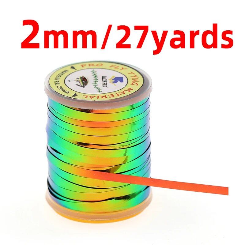 0.5mm, 1mm, 2mm Peacock Green/Orange Metallic Mylar Film, Two-Tone Flat Tinsel, for Fly Tying, Nymph, Midge, and Wet Fly Bodies. Color: ; Ships from: Parallel Import