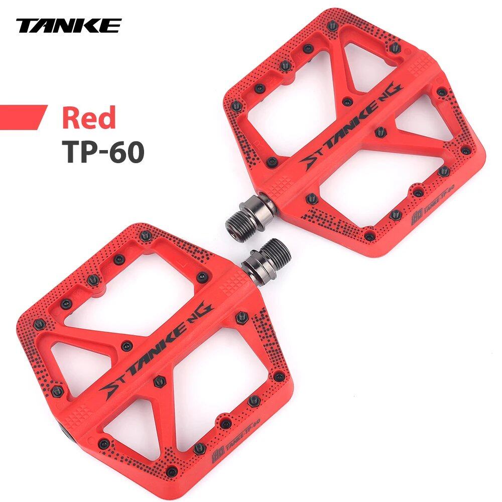 Tanke MTB Bicycle Nylon Pedals, Wide Design, Non-Slip, DU+1 Bearings, Mountain Bike and Off-Road Cycling Accessories, Universal BMX Platform, Colors Available, Parallel Import