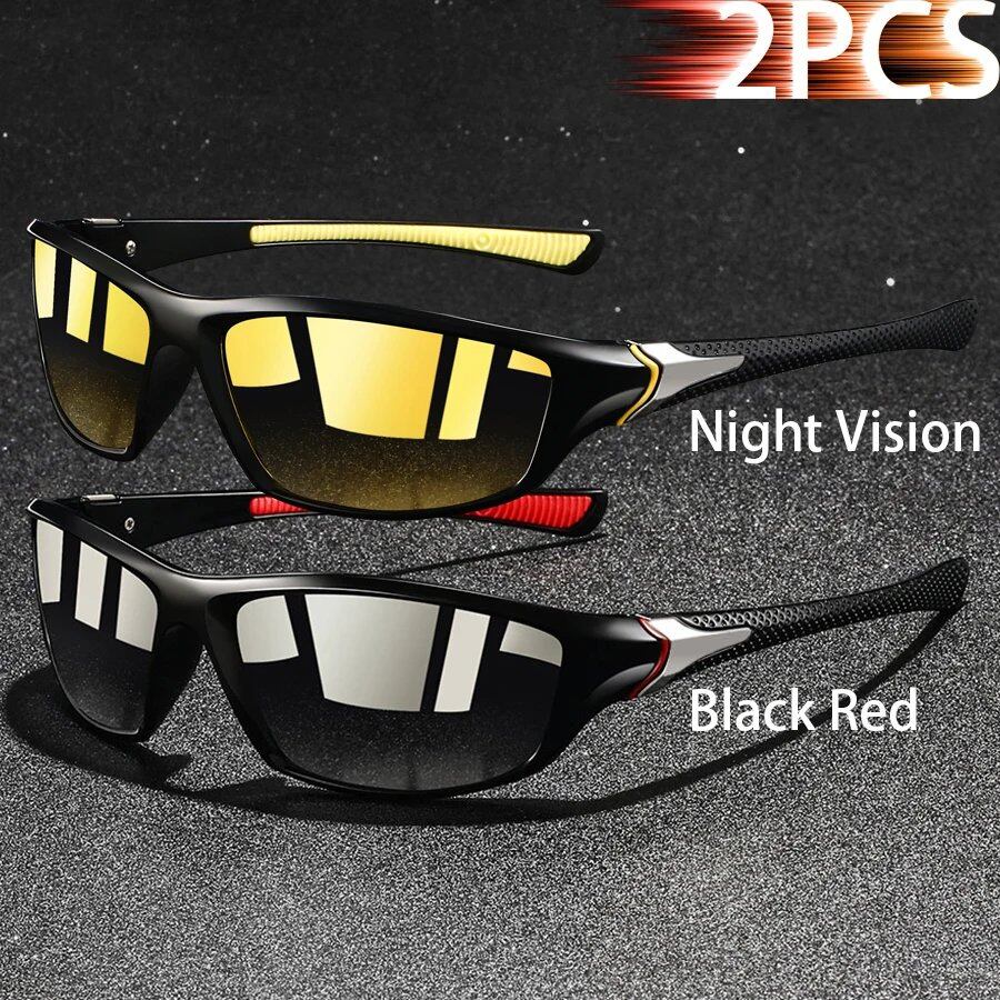 Set of 1, 2, or 3 Retro Sports Sunglasses for Men and Women, Ideal for Fishing, Running, Cycling, Climbing, and Outdoor Sports, UV400 Protection, Anti-Glare Lens Color: Parallel Import
