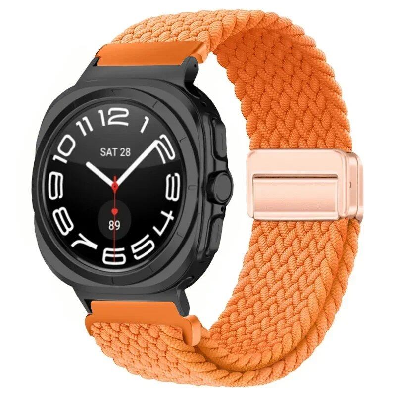 Replacement Nylon Loop Strap for Samsung Galaxy Watch Ultra (47mm) with Magnetic Buckle, Compatible with Galaxy Watch 7 Ultra, Band Color: Compatible with Galaxy Watch Ultra; Band Width: Compatible with Galaxy Watch Ultra (Parallel Import)