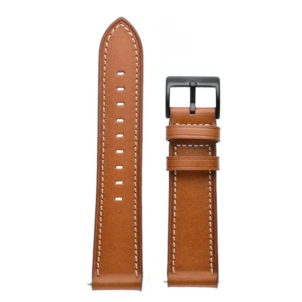 22mm Breathable Leather Strap for OnePlus Watch 3/2/2R, OPPO Watch 4Pro/X/X2, Realme Watch 2/3/S Pro, 46mm Band, Band Color: Parallel Import