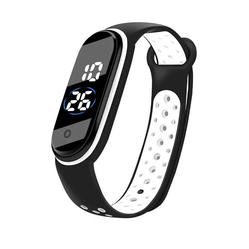 Kids' Fashion Sports Watch, Waterproof LED Digital Wristwatch with Ultra-Lightweight Silicone Slap, Unisex, for Kids and Teens, Parallel Import