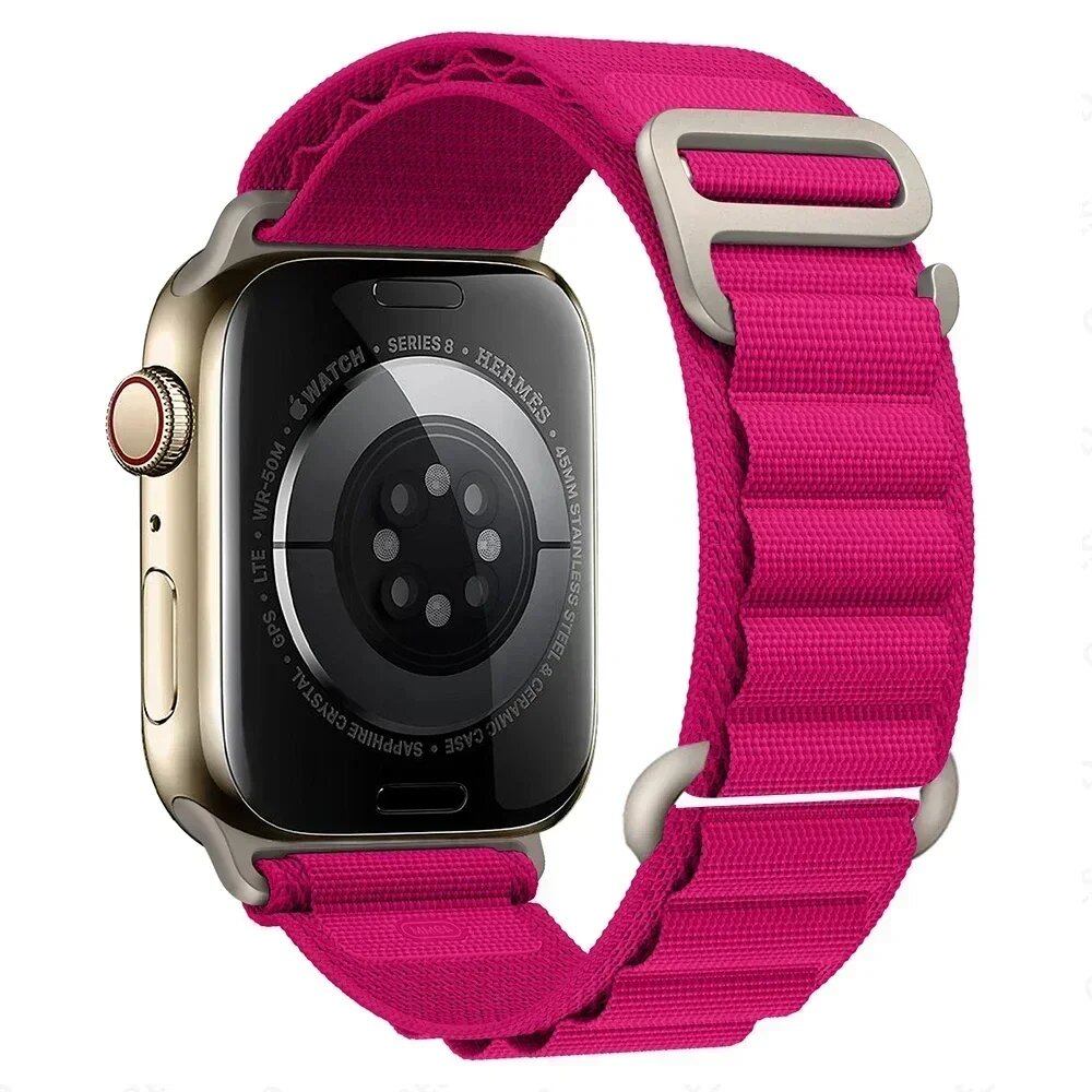アップルウォッチ アルパインバンド ストラップ 49mm 45mm 44mm 40mm 41mm 42mm ナイロン ベルト iWatch シリーズ9 8 SE 4 3 7 6 5対応 サイズ: 並行輸入品