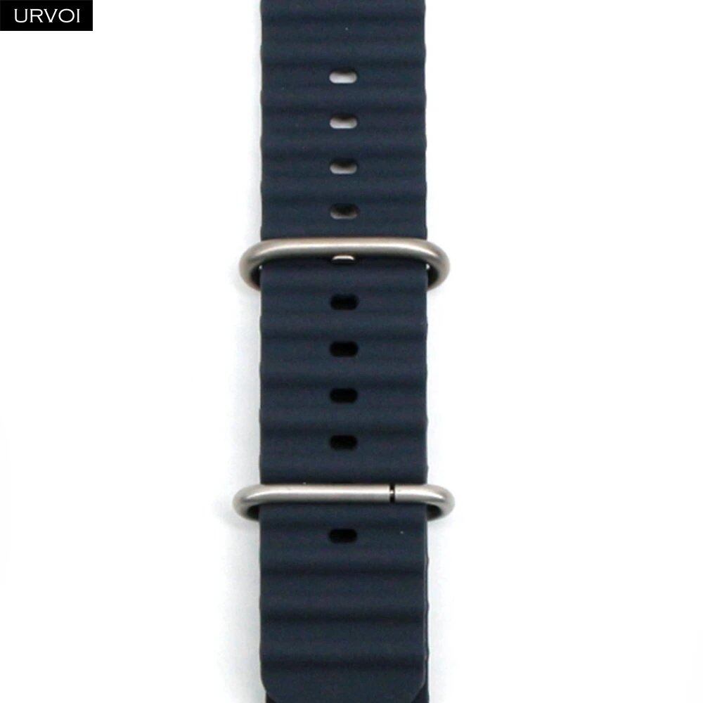 URVOI アップルウォッチ Ultra 2 対応 バンド シリーズ 10/9/8/7/6/SE/5/4/3/2/1 用 シリコーンストラップ iWatch スポーツ オーシャンバンド 42mm/44mm/45mm/46mm/49mm サイズ:Apple Watch対応;バンドカラー:;バンド幅:42mm 44mm 45mm 49mm 並行輸入品