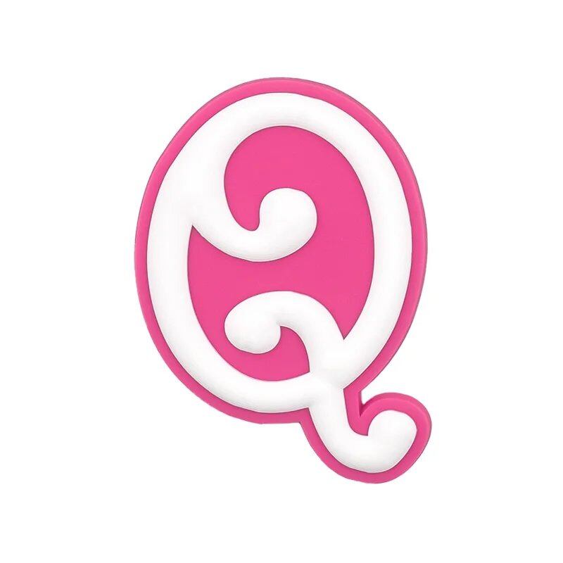 1/26 Scale PVC Pink Greek Alphabet A-Z Charm for Beach Bags, Women's Handbags, and Travel Bags (Pinky Girls) - Parallel Import