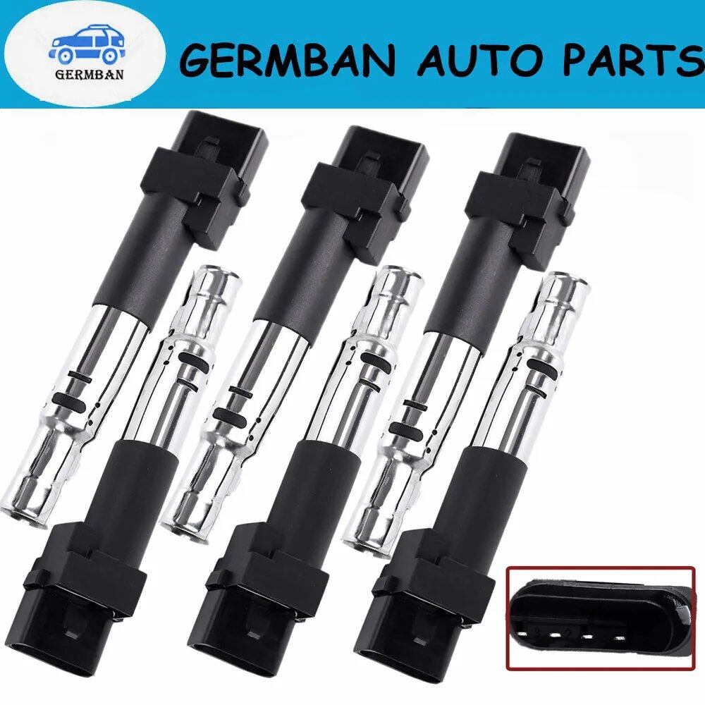 Set of 6 Ignition Coils (022905715A) for A3, Q7, VW Golf, TT Roadster, Porsche Cayenne, Skoda Superb (3.2L, 3.6L) (2003-2015) - Part Number 95560210103 (022905715B) - Parallel Import