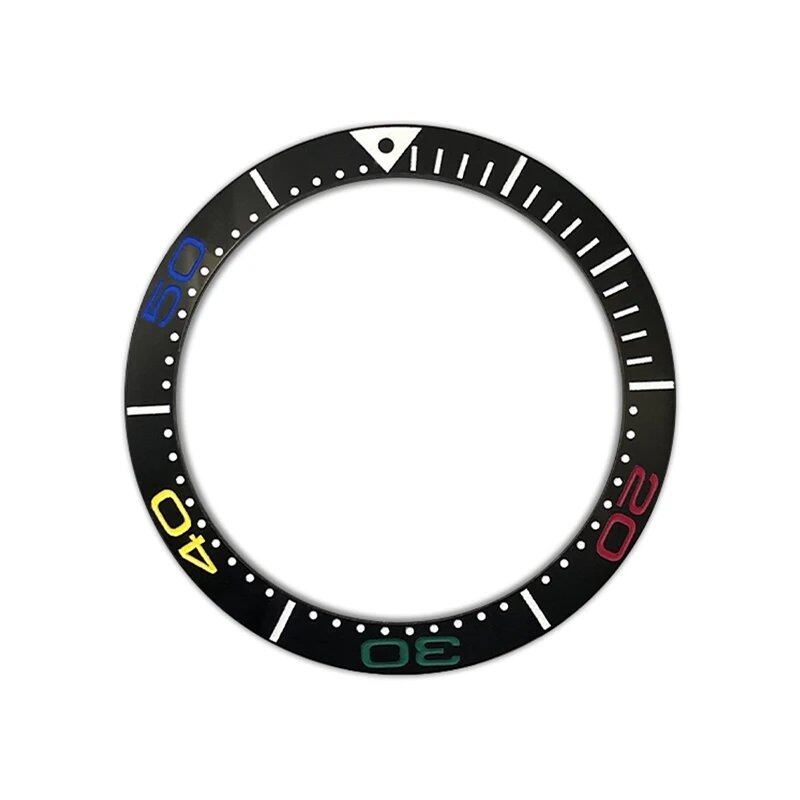 38mm Curved Ceramic Bezel Insert Ring for SKX007, SKX009, SRPD, GMT, SUB, and Seahorse Watch Cases, Men's Watch Modification Part, Parallel Import