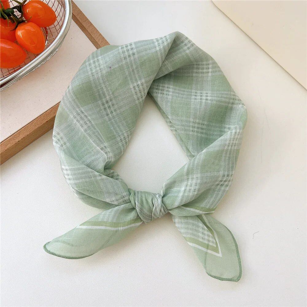 Women's Fashion Bandana Cotton Headscarf Small Hijab Floral Print Handkerchief Hair Scarf Headband Neck Scarf Size: One Size Fits Most; Parallel Import