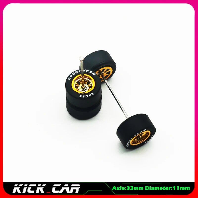 1/64 scale model car wheels with rubber tires, set of 4, ABS plastic, basic conversion parts for Hot Wheels, Tomica, and Mini GT. Color: WTS. Ships from: Parallel import.