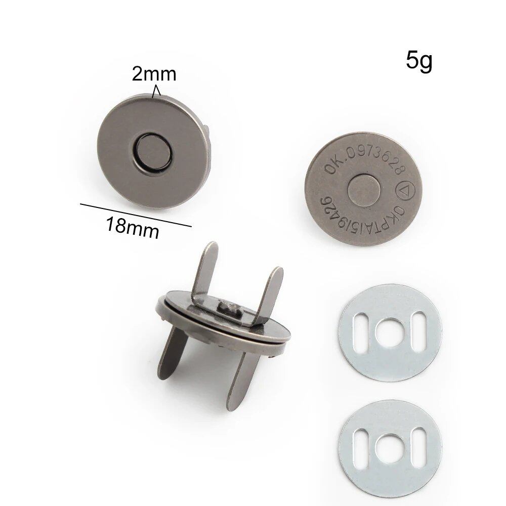14-18-20mm 強力薄型金属丸型マグネットボタン DIY ポーチ コート ハンドバッグ スナップ留め金具 隠しボタン アクセサリー サイズ: 並行輸入品