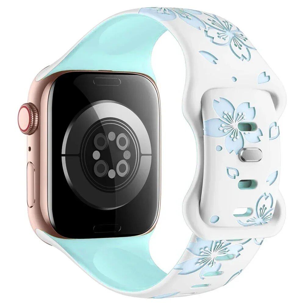 Apple Watch 40mm 41mm 44mm 45mm 46mm 49mm 対応 ソフトシリコーンストラップ レディースブレスレット対応モデル:Series 10/9/8/7/6/5/4/SE/Ultra 1/2 バンドカラー:;発送元: 並行輸入品