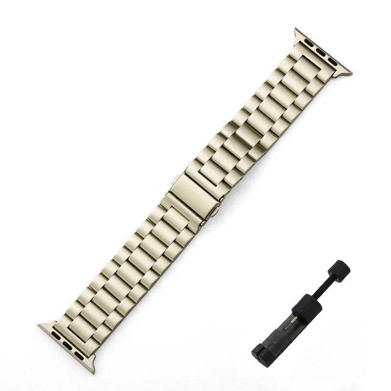 Stainless steel band for Apple Watch 45mm, Ultra, 49mm, 41mm, 40mm, 44mm. Metal bracelet for iWatch Series 9/10, 46mm, 42mm. Band color: mm. Parallel import.