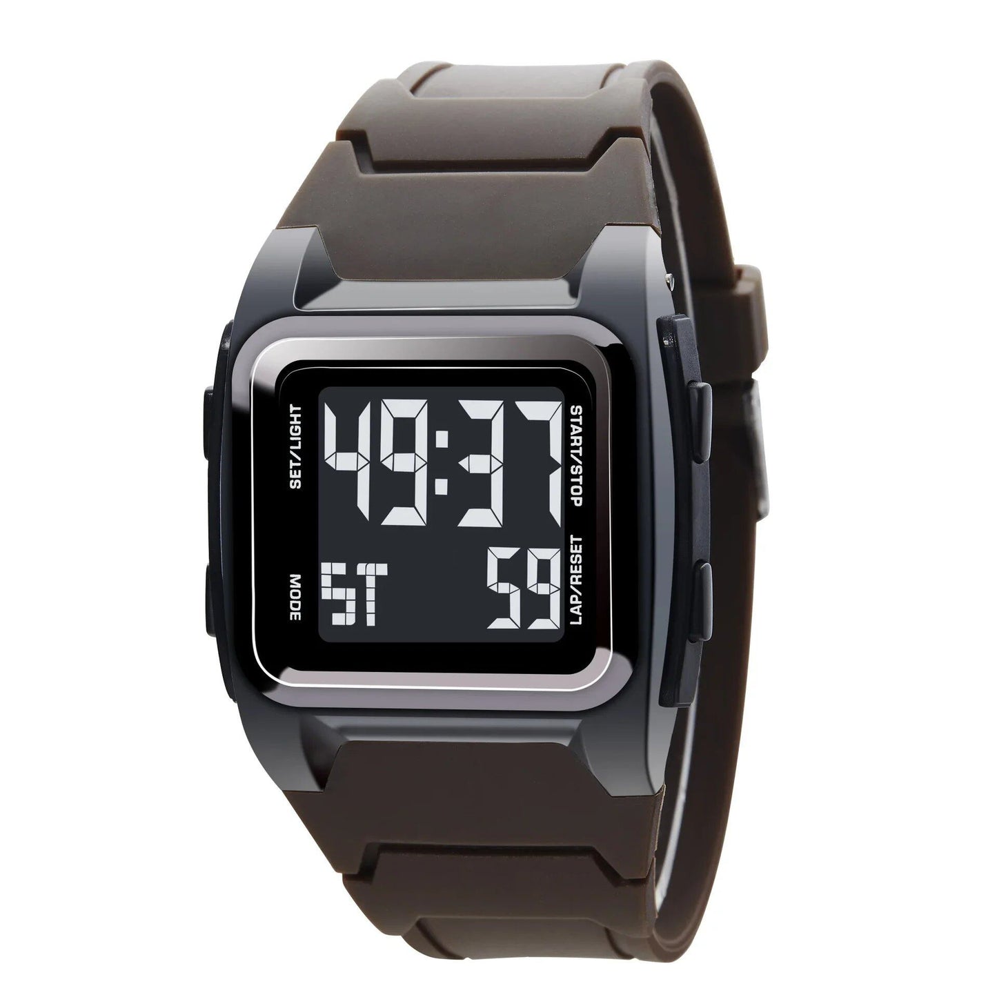 YIKAZE Men's Waterproof Sports Digital Watch with Alarm, Stopwatch, and LED Display, Multi-Function, Parallel Import