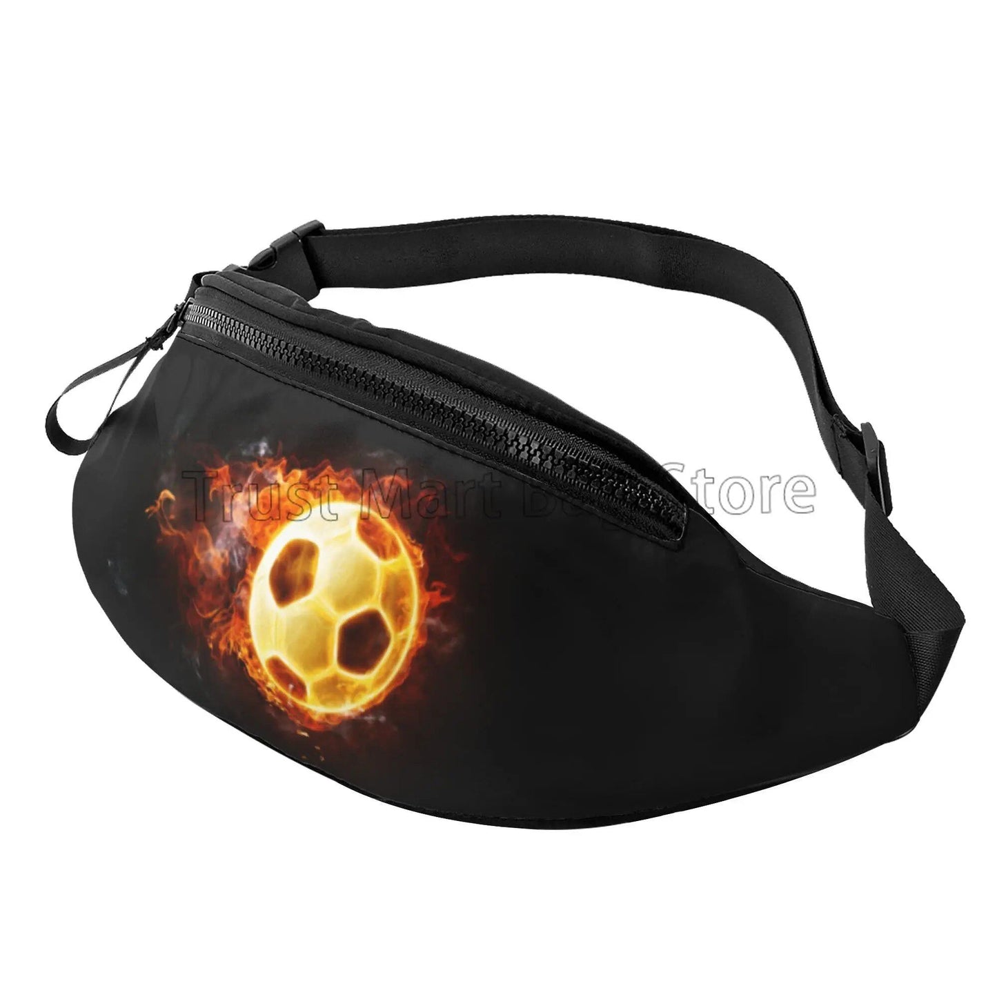 Soccer Ball Design Fanny Pack, Unisex, Casual Waist Bag for Running, Hiking, Travel, Walking, Sports, and Fishing. Color: Imported.