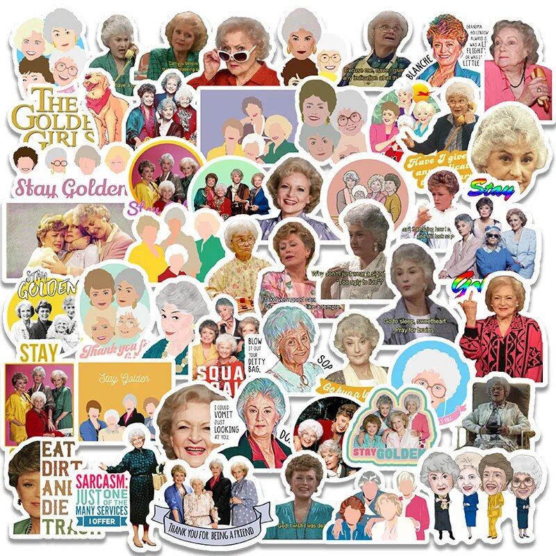 Golden Girls Waterproof Stickers (10/30/50 Sheets) for Skateboards, Bikes, Guitars, Suitcases, Laptops, Bicycles, Kids' Toys (0 Count) Parallel Import