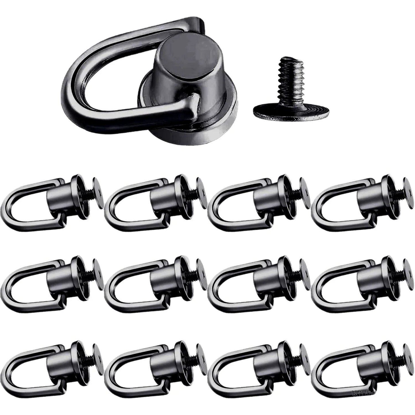 1/10 D-Ring Bag Clip Buckle, Retro Metal Double Buckle for Handbag Chain Handles, Strap Connections, Bag Hardware Accessories, Size: Parallel Import