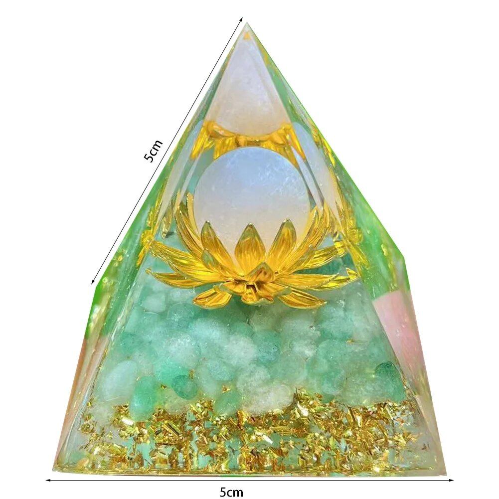 エネルギー発生器 オーゴン・ピラミッド アメジスト&ペリドット ヒーリング天然水晶 レイキ・チャクラ発生器 オーゴナイト・ピラミッド 瞑想ツール ;発送元: 並行輸入品