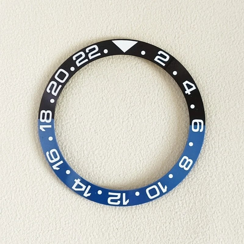 38mm High-Quality Ceramic Bezel with Popular GMT Two-Tone Insert Ring, Inner Diameter 30.5mm, Compatible with 40mm Men's Watches, Color: 0, Parallel Import