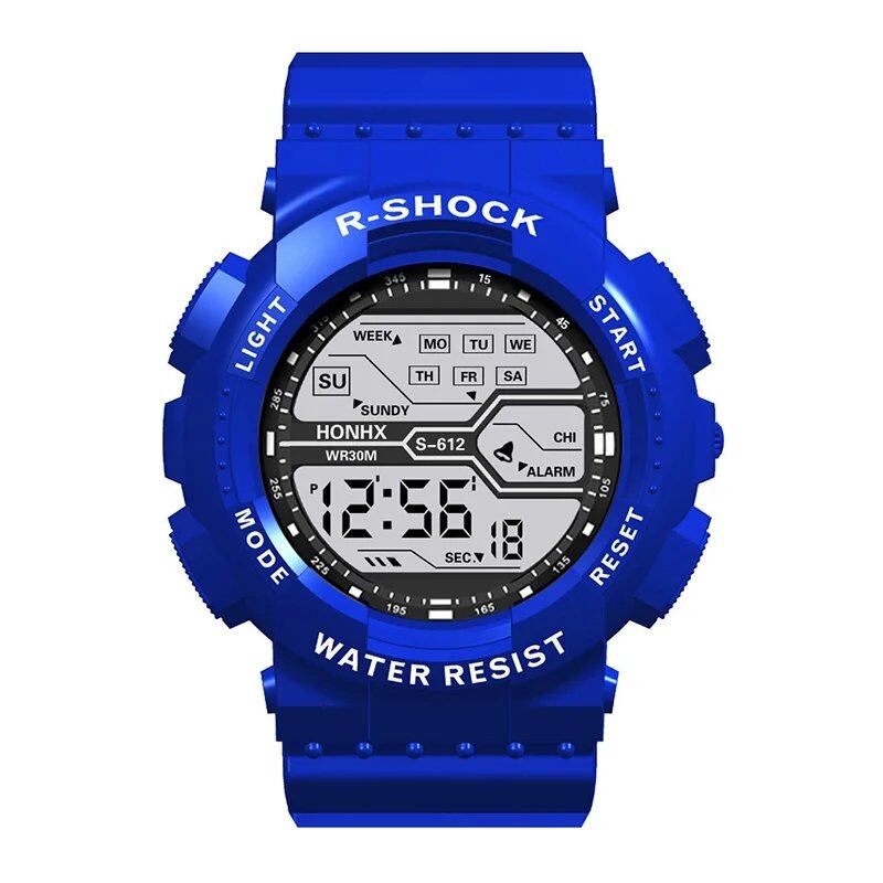 Men's Digital Electronic Sports Watch with Luminous Display, 55mm Large Dial, Trendy Multifunction Watch for Students, Outdoor Adventures, Parallel Import