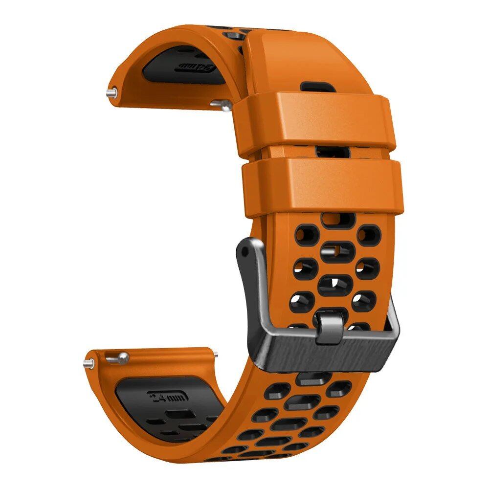 24mm Breathable Silicone Strap Replacement for Suunto 9 Baro / 7 / D5 / Spartan Sport Wrist HR Smartwatches, Size: Parallel Import