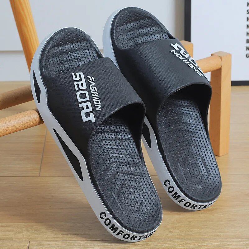 Men's slippers, stylish summer sandals, non-slip, indoor and outdoor wear, suitable for both men and women, suitable for bathrooms and other outdoor activities. Parallel import.